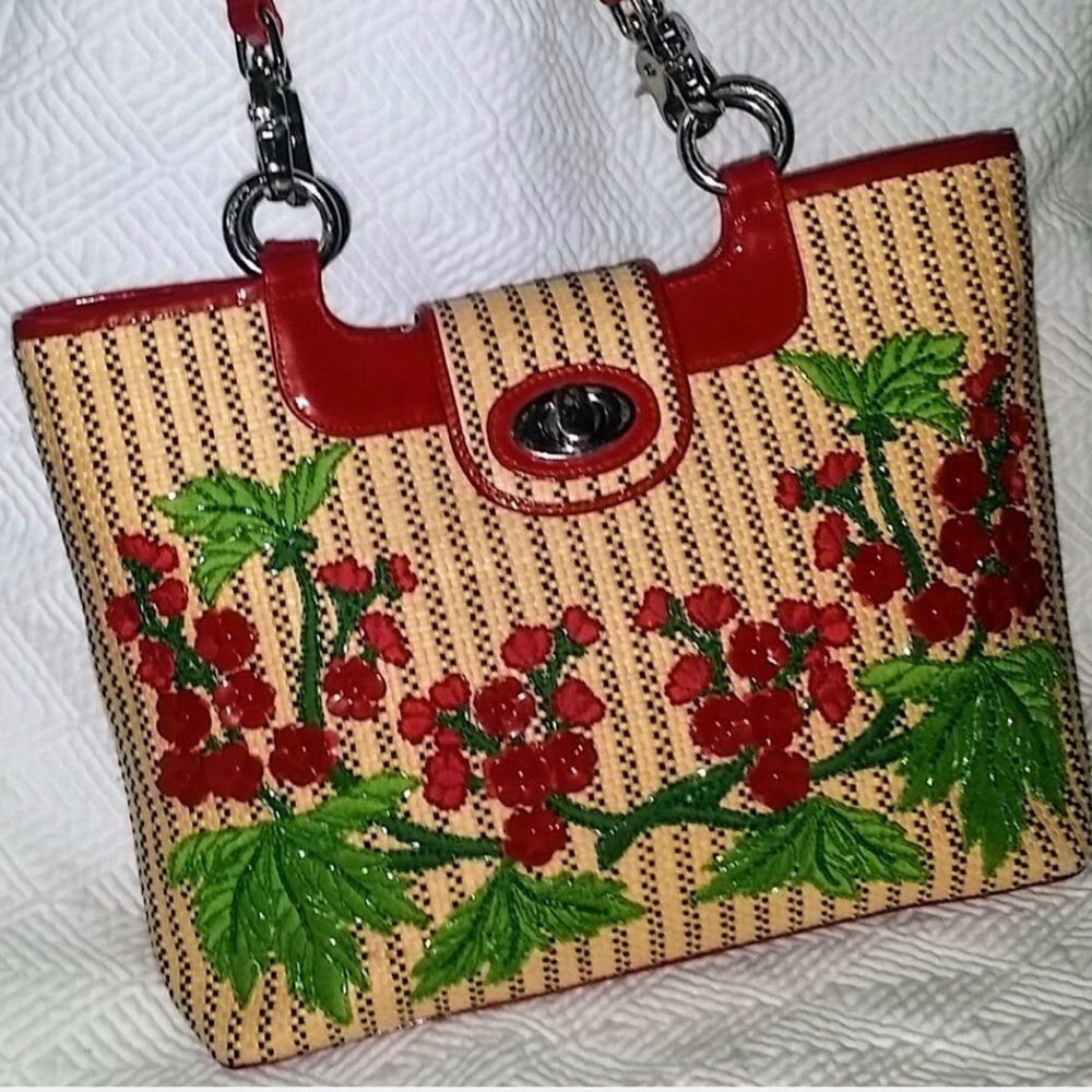 ISABELLA FIORE RED POPPY TOTE